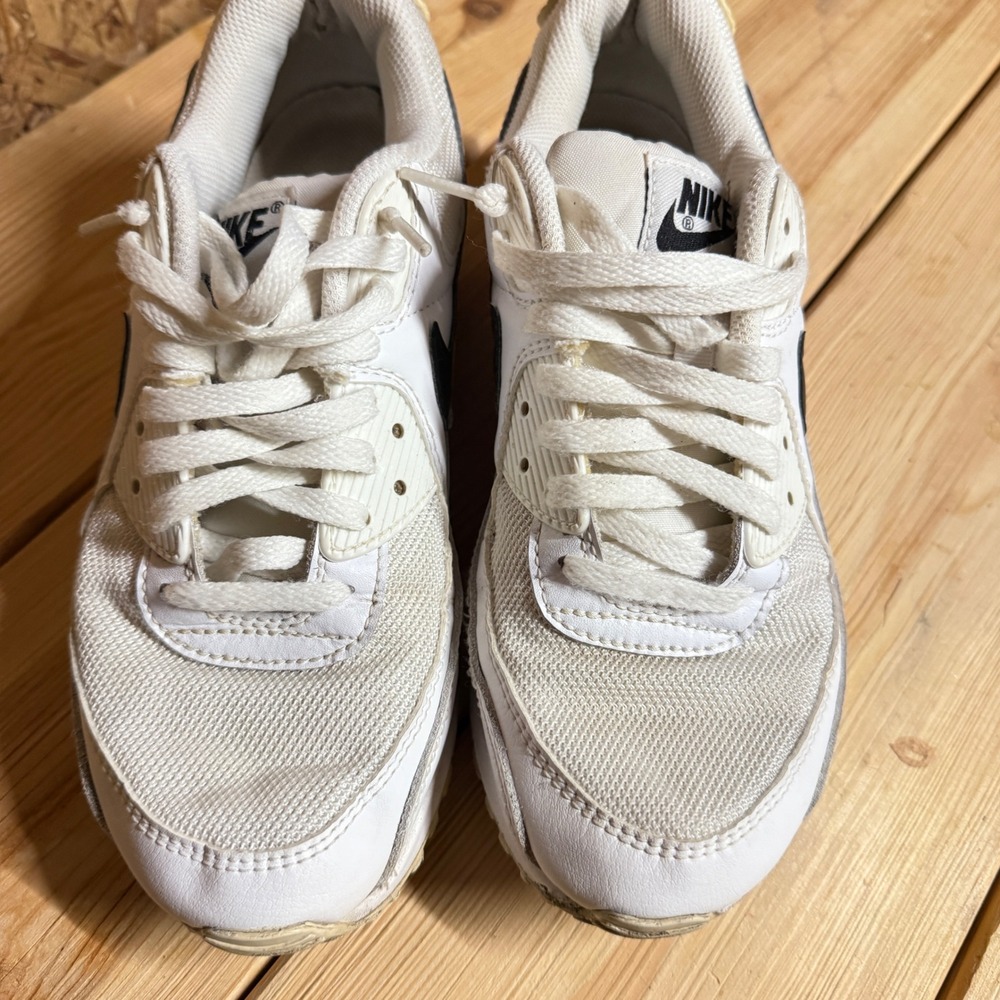 Nike Air Max 90 White Black Men's Casual Athletic Sneakers‎ Shoes Size 9